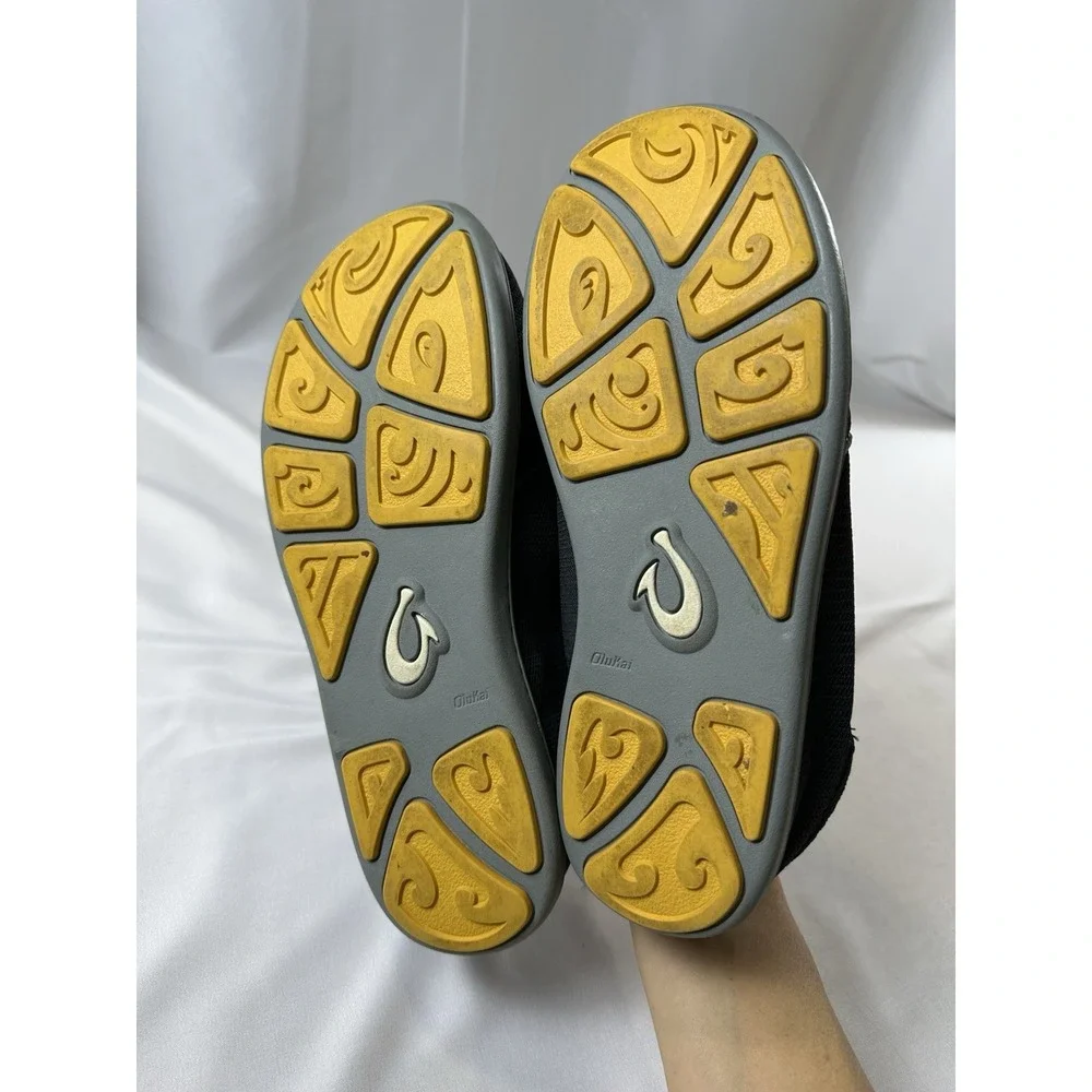 Olukai Nohea Mesh Mens Size 9.5 Gray Mesh Slip‎ On Casual Shoes Loafers Comfort